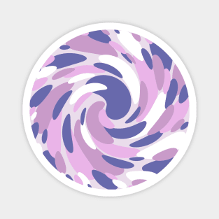 1960's Retro Psychedelic Dot Pattern in Purple, Pink and White Magnet